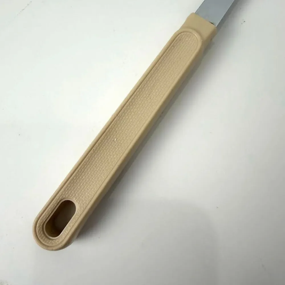 Vintage EKCO Slotted Spoon with Almond Handle, 12 Inches